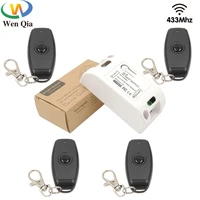 433 mhz wireless lighting remote control switch ac 90220v 10a 1ch rf relay receiver and transmitter switch for ledlightlamp