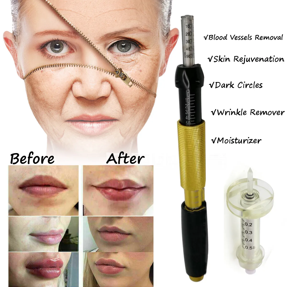 0 5 чистая гиалуроновая впрыска Ручка массажный распылитель перо высокое