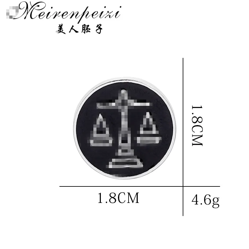 Meirenpeizi весы, броши для мужчин, круглые значки для баланса, брошь для костюма на булавке, воротник, украшение, аксессуары для рубашки, брендовые ювелирные изделия