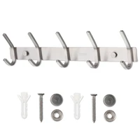 304 stainless steel non marking strong sticking hook kitchen storage tools bathroom hanger storage holder hanging stickers