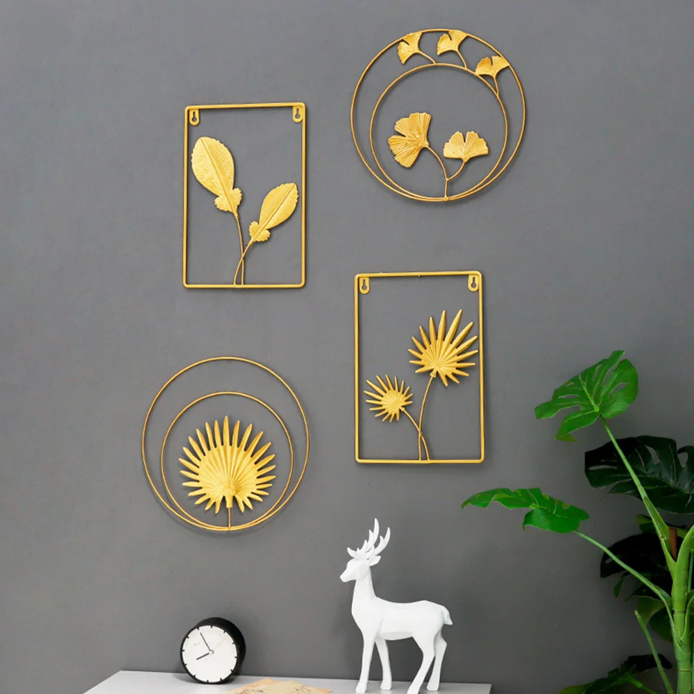 Подвесное настенное креативное железное украшение в виде листьев гинкго