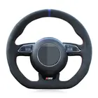 Мягкая черная замша Чехлы рулевого колеса автомобиля для Audi S1 8X S3 8V Sportback S4 B8 Avant S5 8T S6 C7 S7 G8 RS Q3 8U SQ5 8R