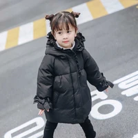girls thick warm coat 2021 childrens casual padded jacket winter clothing childrens mid length padded outerwear