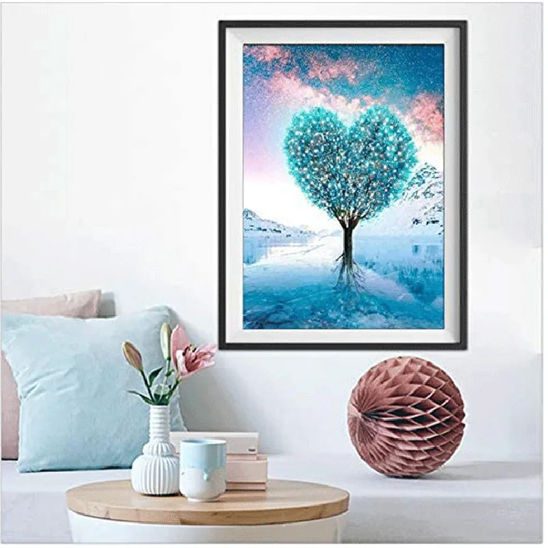 

5D Love Tree DIY Diamond Painting Cross Stitch Landscape Diamond Embroidery Full Round Drill Decoration Home Gift