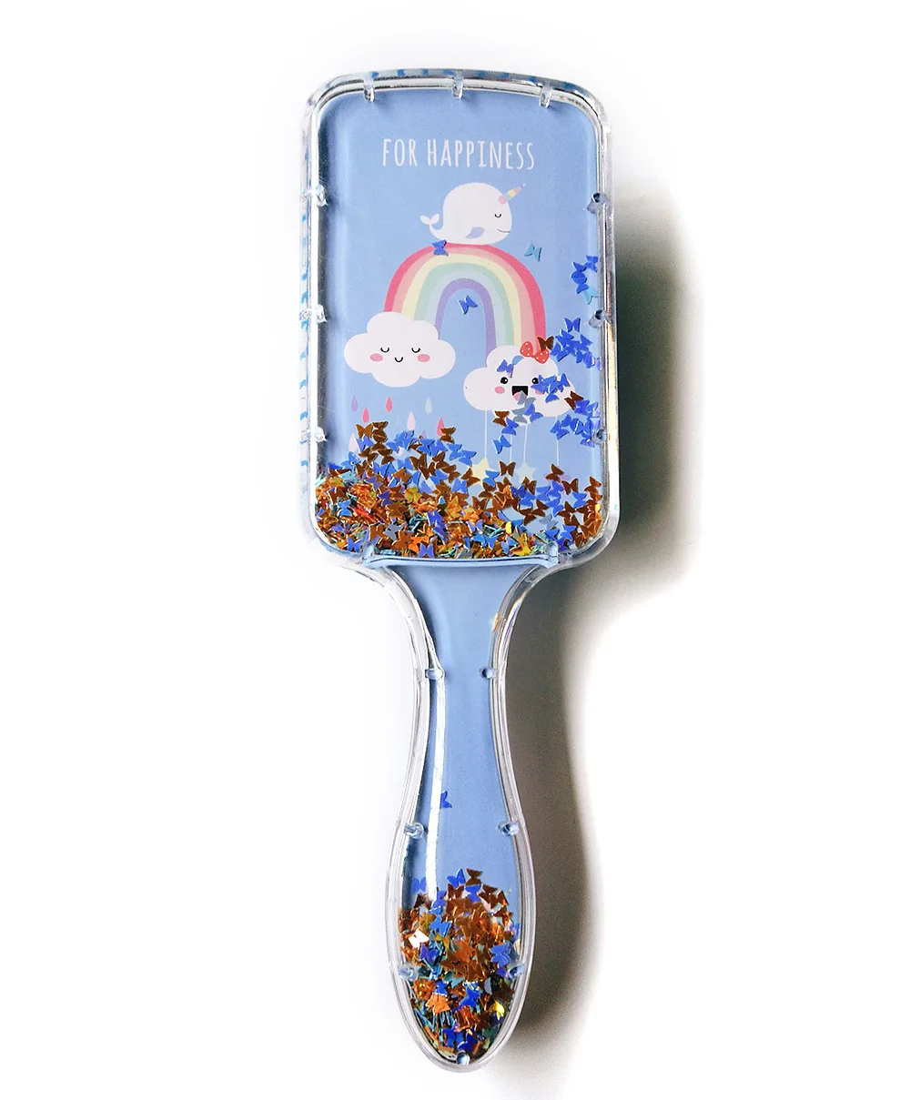 Мультяшная Милая Радужная Расческа с блестками для животных Антистатическая