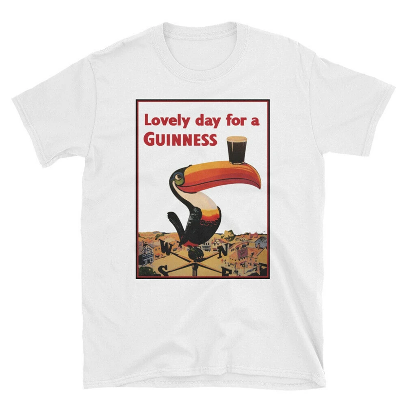 Прекрасный день для Guinness винтажная пивная реклама унисекс футболка Harajuku топы