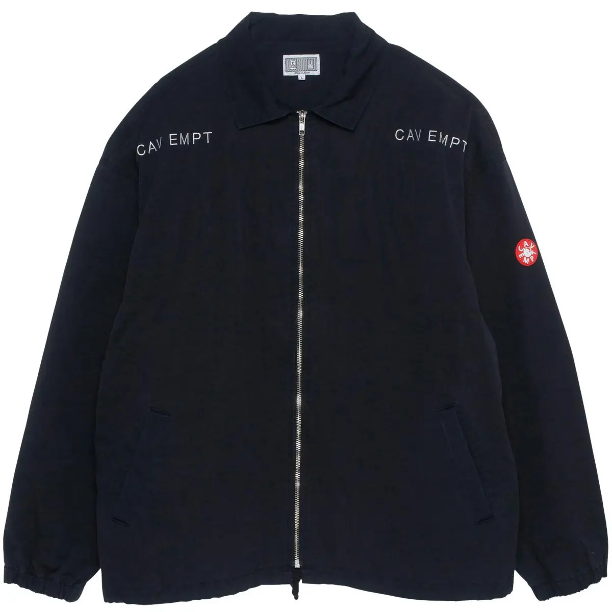 Винтажные Стиль Cavempt э 19AW 01100100 печатных куртка на молнии для мужчин и женщин брюки