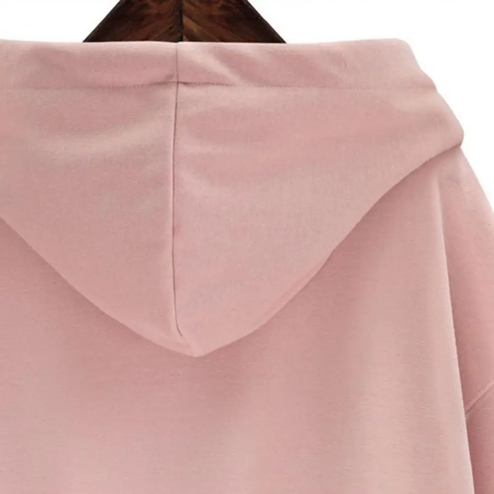 

Harajuku Hoodies Pullover Korean Women Letters Print Plush Sweatshirt Elegant Ladies Sport Hoodies Autumn Winter Casual Hoodies