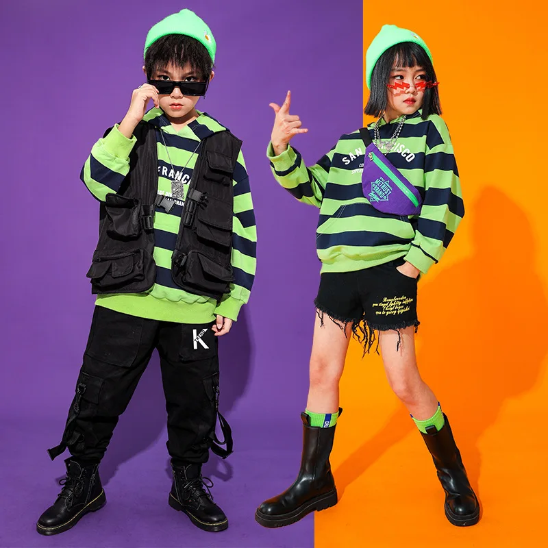 

Танцевальные костюмы в стиле хип-хоп для детей 110-170 см, для мальчиков и девочек, детская танцевальная одежда в стиле джаз, хип-хоп, популярная...