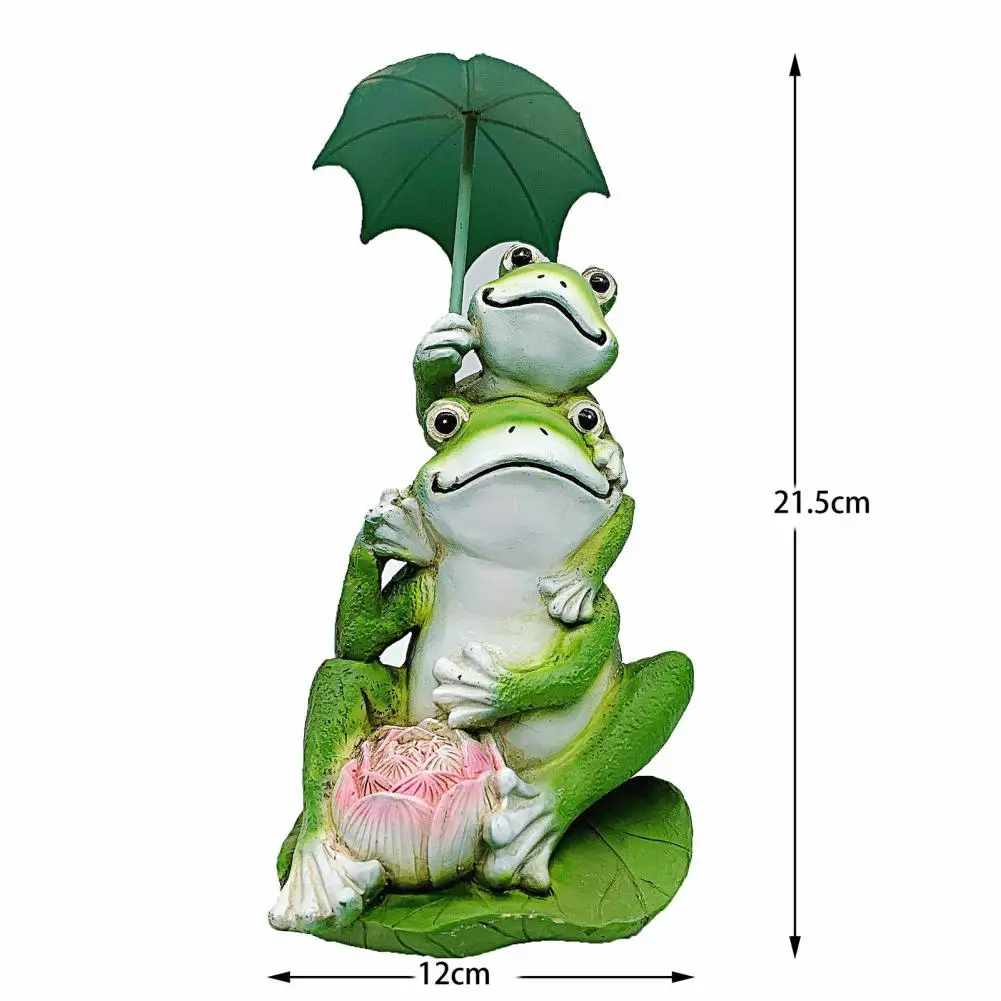 

Hot Sales Frog Decor Multi-color Full of Vitality with Lotus Leaf Garden Resin Frog Figurines for Yard