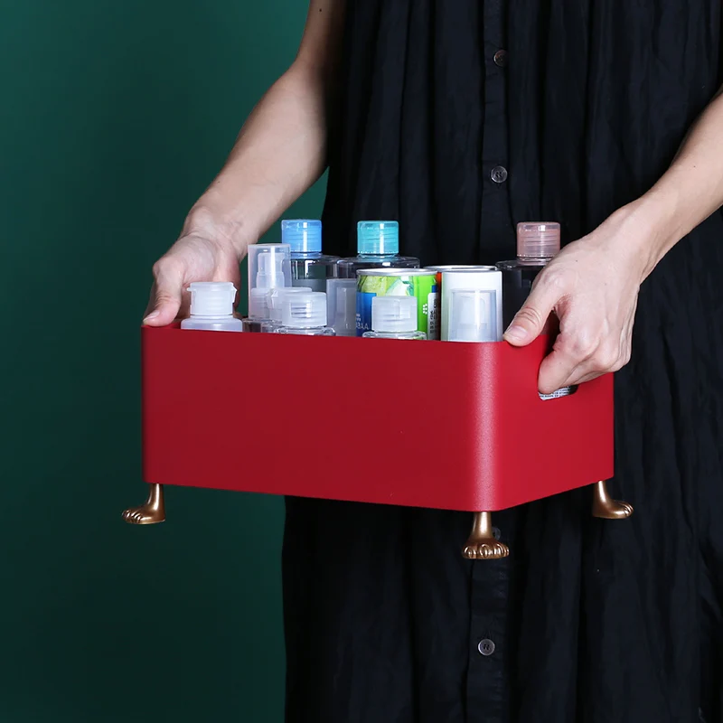 Простая Бытовая коробка для хранения косметики в скандинавском стиле настольные