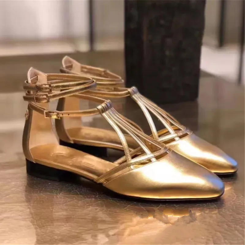 2019 летние женские сандалии гладиаторы с Т образным ремешком кожаные туфли