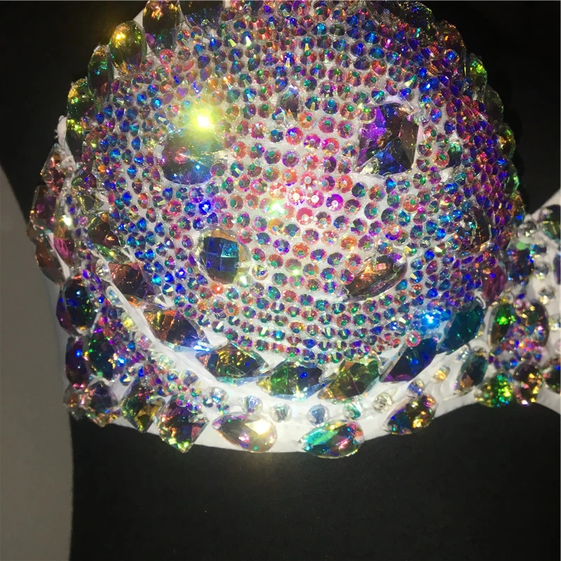 Блестящий комплект из двух предметов женский сексуальный бюстгальтер на