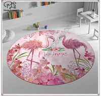 flamingo pattern carpet square anti skid area floor mat 3d rug non slip mat dining room living room soft bedroom carpet