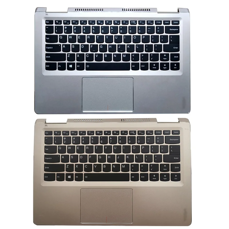 Original NEW Laptop For Lenovo Yoga 710-14 710-14IKB 710-14ISK Palmrest Upper Case US Backlit Keyboard Silver Gold