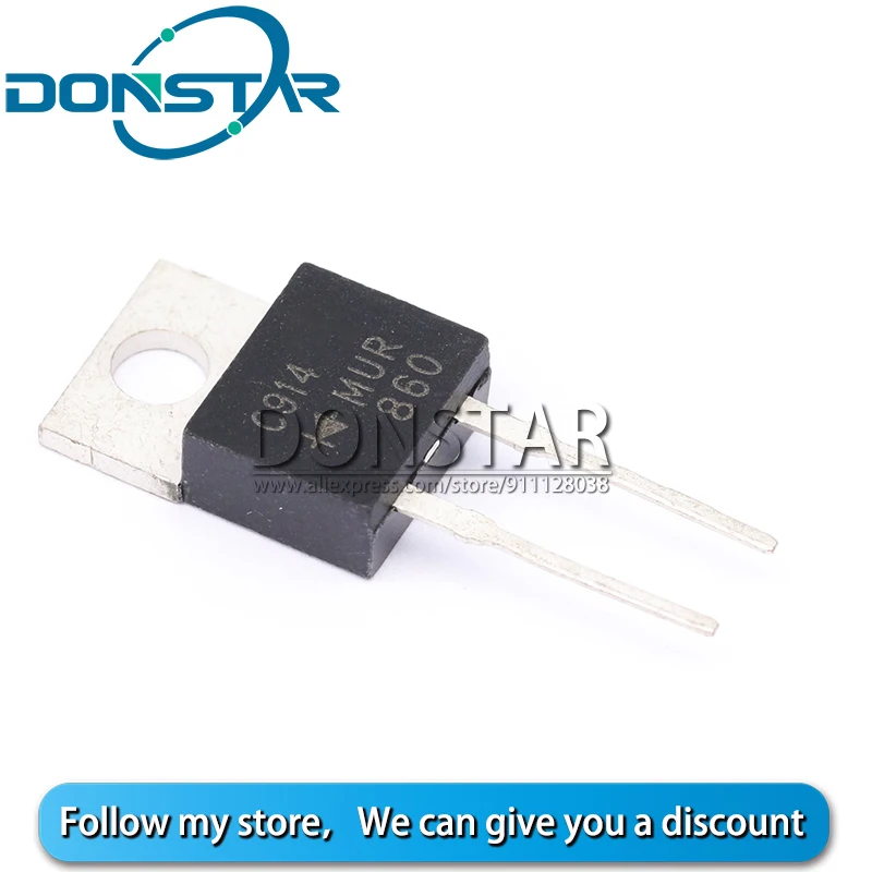 10 шт. MUR860G TO-220 MUR860 TO220 U860 TO220-2 AC Диод Быстрого Восстановления | Электронные