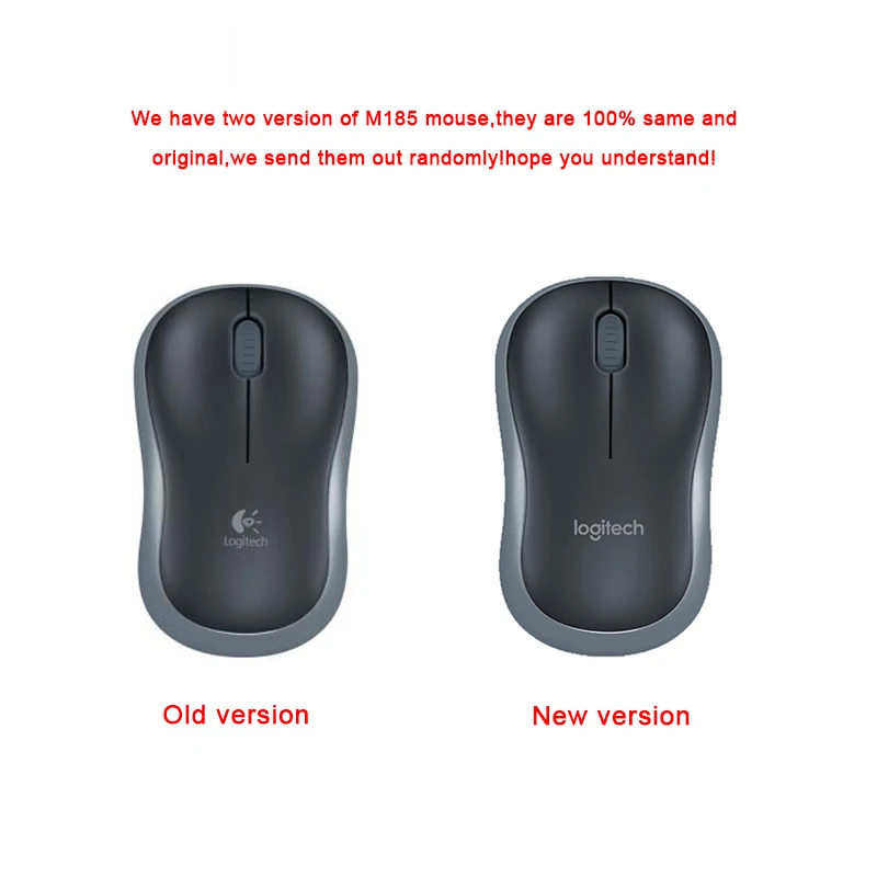 Оригинальная беспроводная мышь Logitech M185 1000 точек/дюйм офисный компьютер USB
