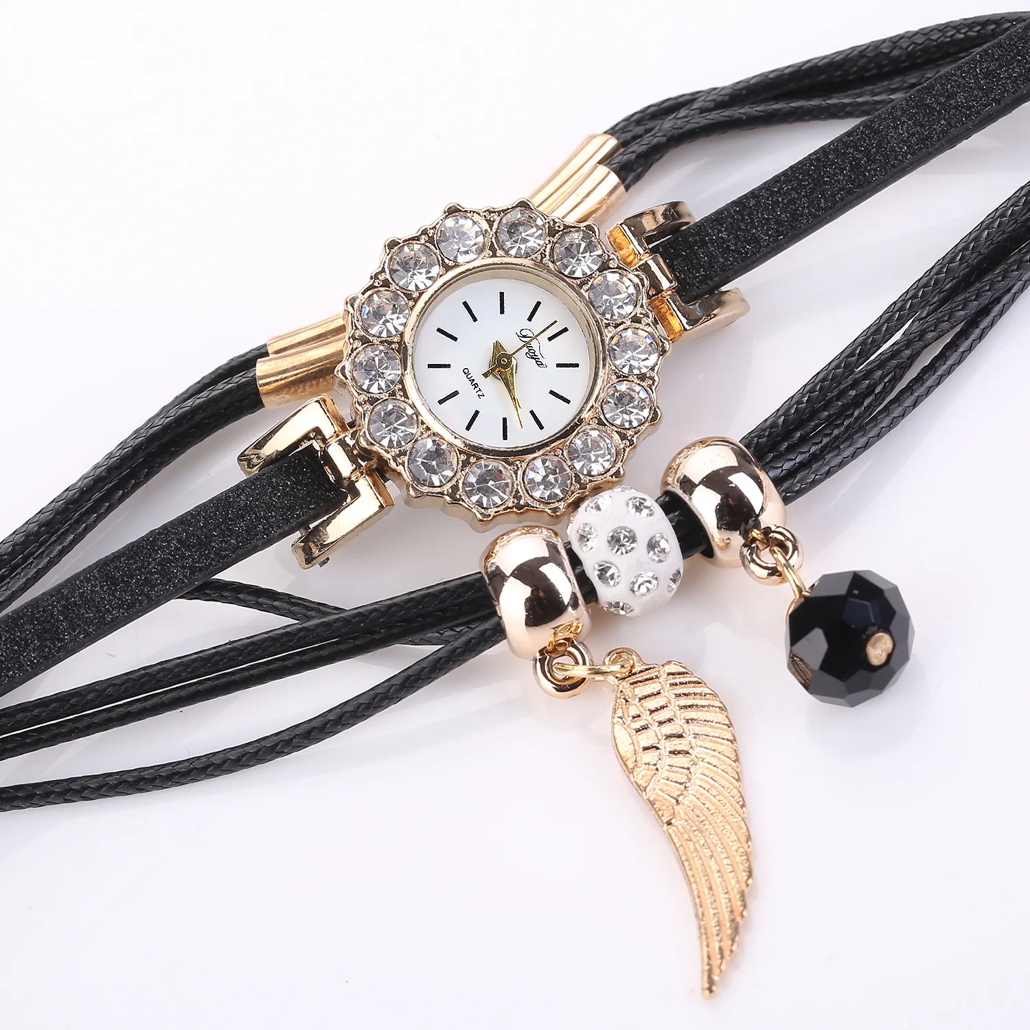 Роскошные модные женские часы-браслет с бриллиантами наручные часы сплав крылья