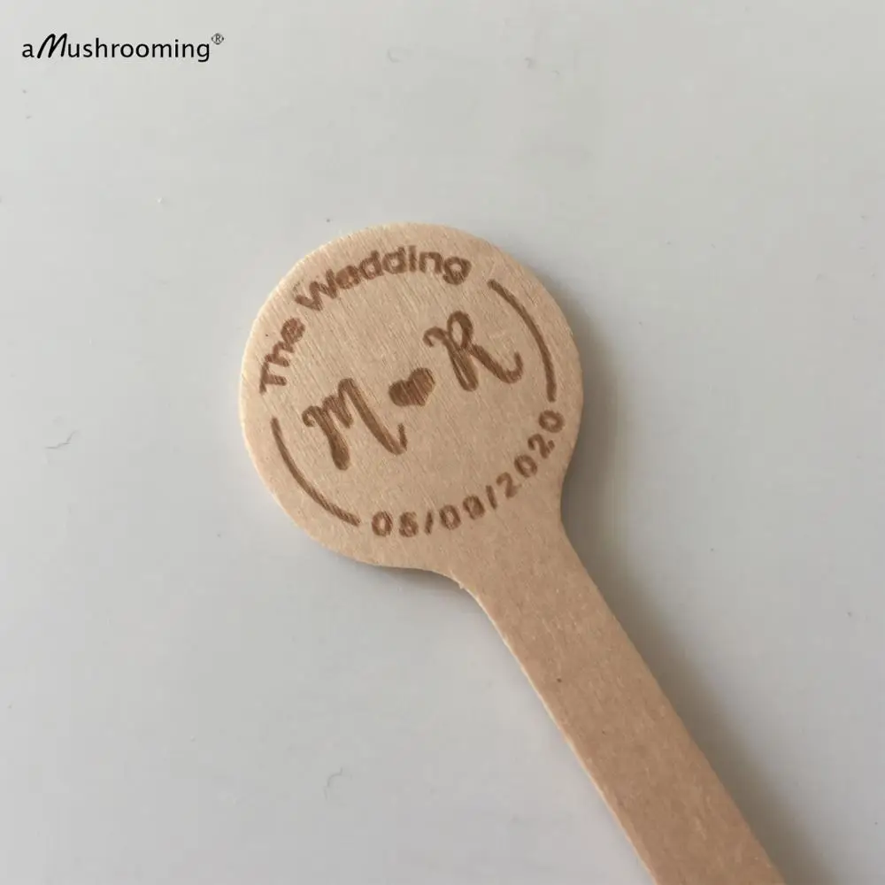 Деревянные штампы для напитков с надписью персонализированные Коктейльные