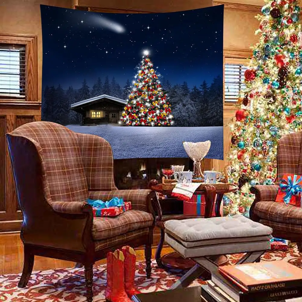 Настенный Гобелен рождественское покрывало Xmas печати гобелен йога коврик ковер