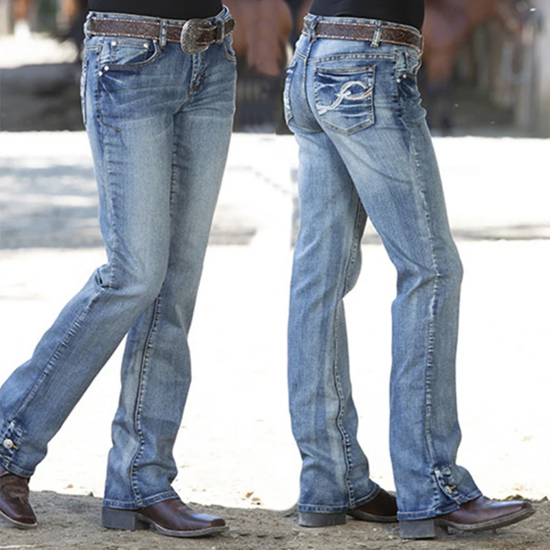

2021 women's jeans embroidery washed women's jeans trousers Women's pant swomen's fashion jeans