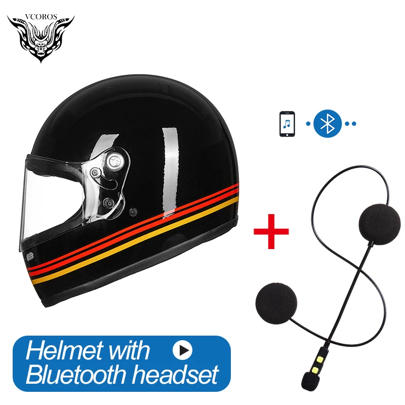 Vcoros A600 Полнолицевой мотоциклетный Bluetooth шлем с защитой от царапин козырек