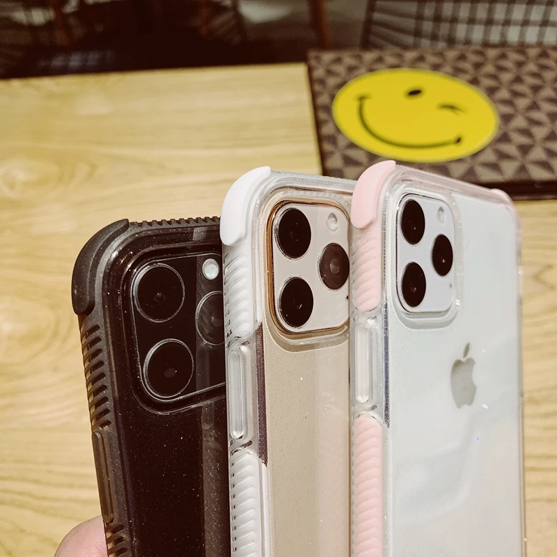 Блестящий противоударный Гибридный прозрачный мягкий защитный чехол из ТПУ с