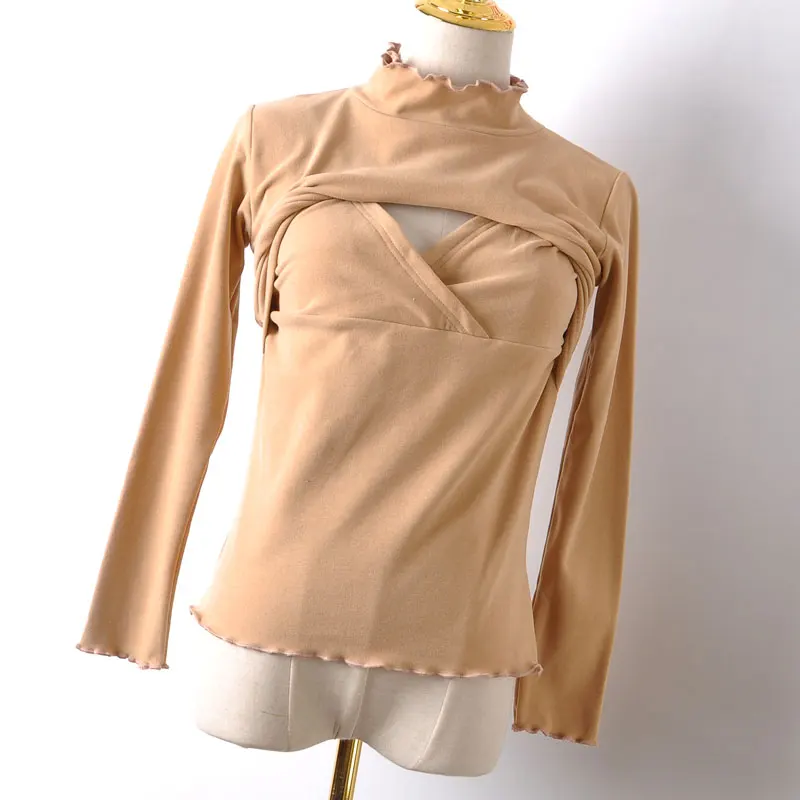 

Nursing Clothes Breastfeeding Shirt Maternity Clothes Nurse Maternity Tops Pregnancy Wear Mom To Be 2021 Autumn