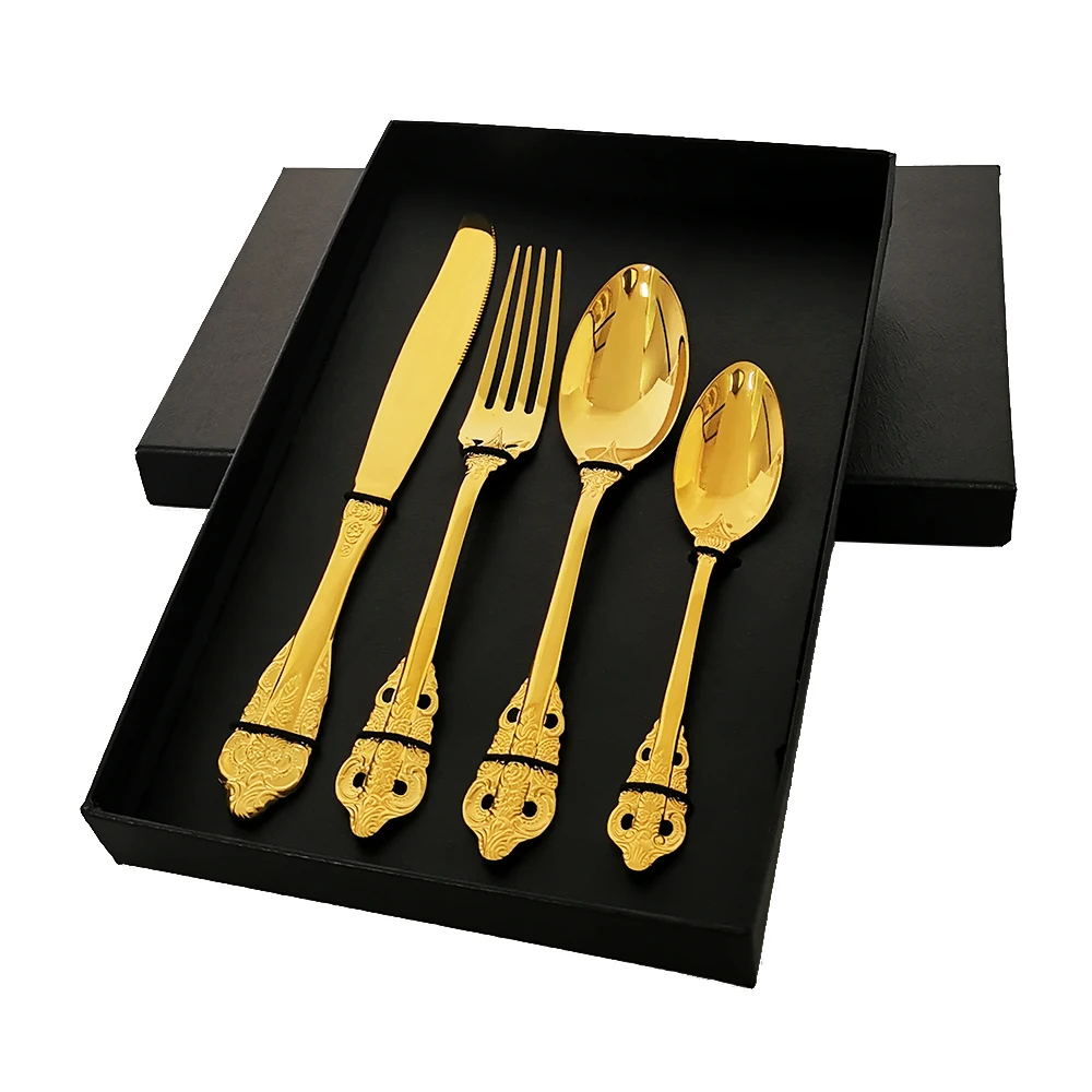 Набор посуды из нержавеющей стали 304 столовый нож вилка ложка столовые приборы