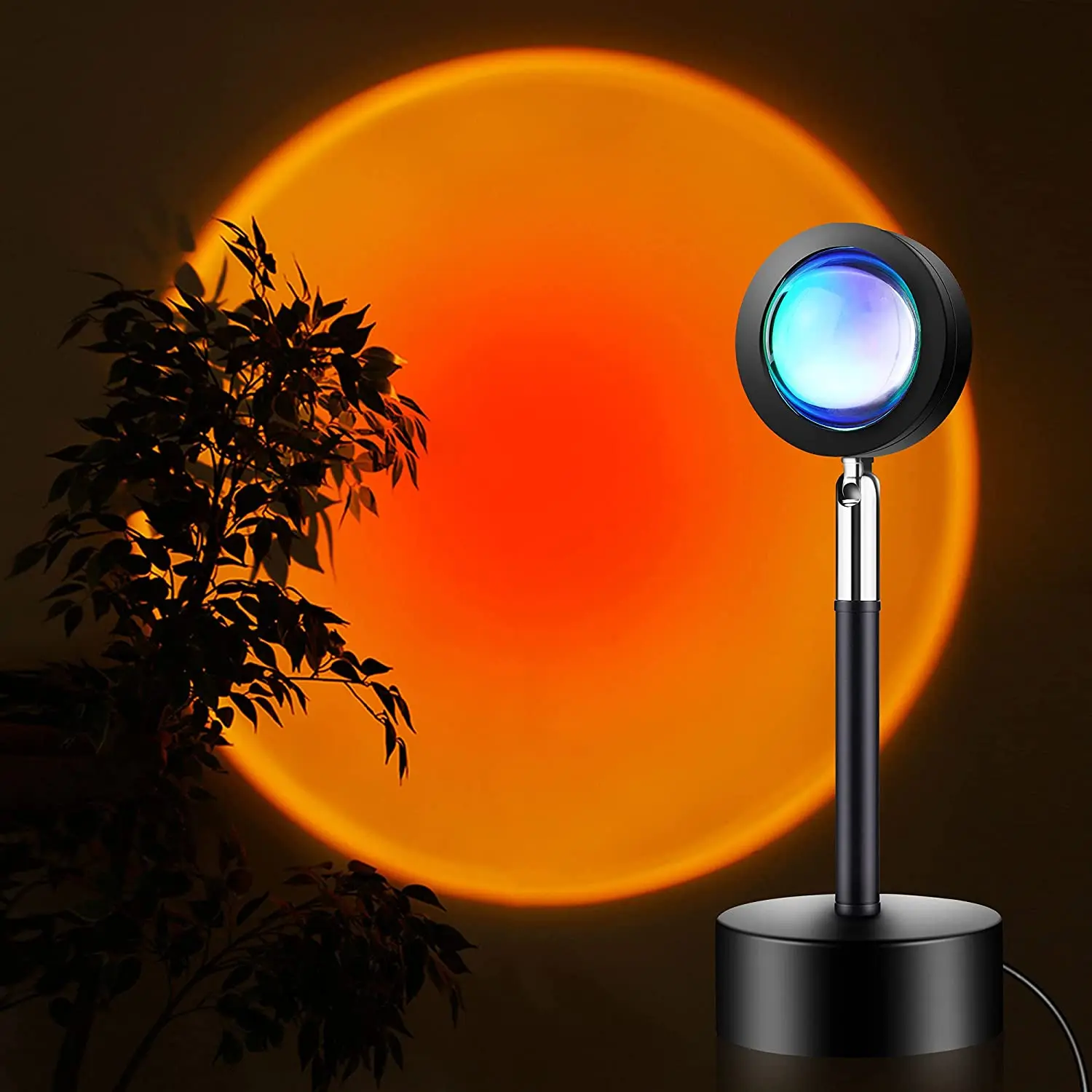 

Sunset Projection Lamp Rainbow Sun Halo LED Night Lights Plug in USB Neon Desk Lamp Projector Backlight for Home Room Decoration
