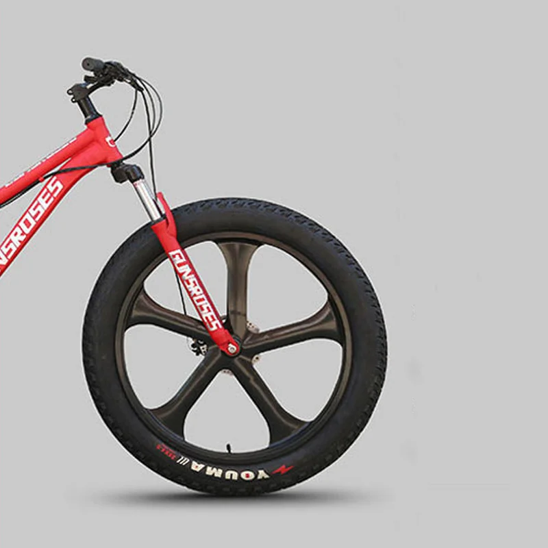 

Mountain Bike 4.0 Super Wide Tire Snow Bike Off-road Bicycle Male And Female Students Beach Adult Bicycle Five-knife Wheel