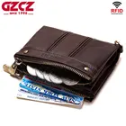 Кошелек GZCZ мужской из натуральной кожи, маленький бумажник с Rfid-защитой, модный кофейный модный миниатюрный клатч для мелочи