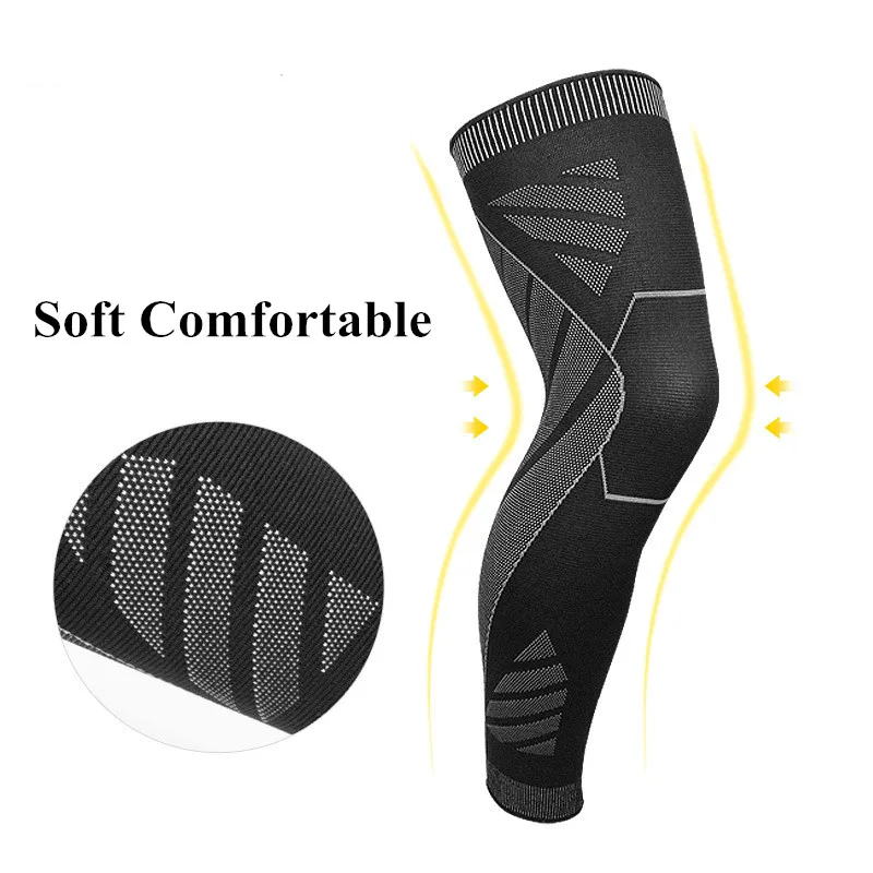Компрессионные наколенники для бега защита голени грелка ног езды на велосипеде