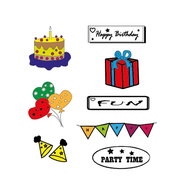 Вечерние бирки для подарков прозрачные штампы 2019 резиновая Прозрачная