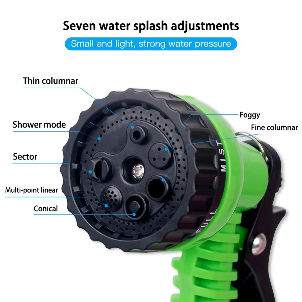 Распылитель воды для сада распылитель газонов пистолет с регулируемым шлангом 7