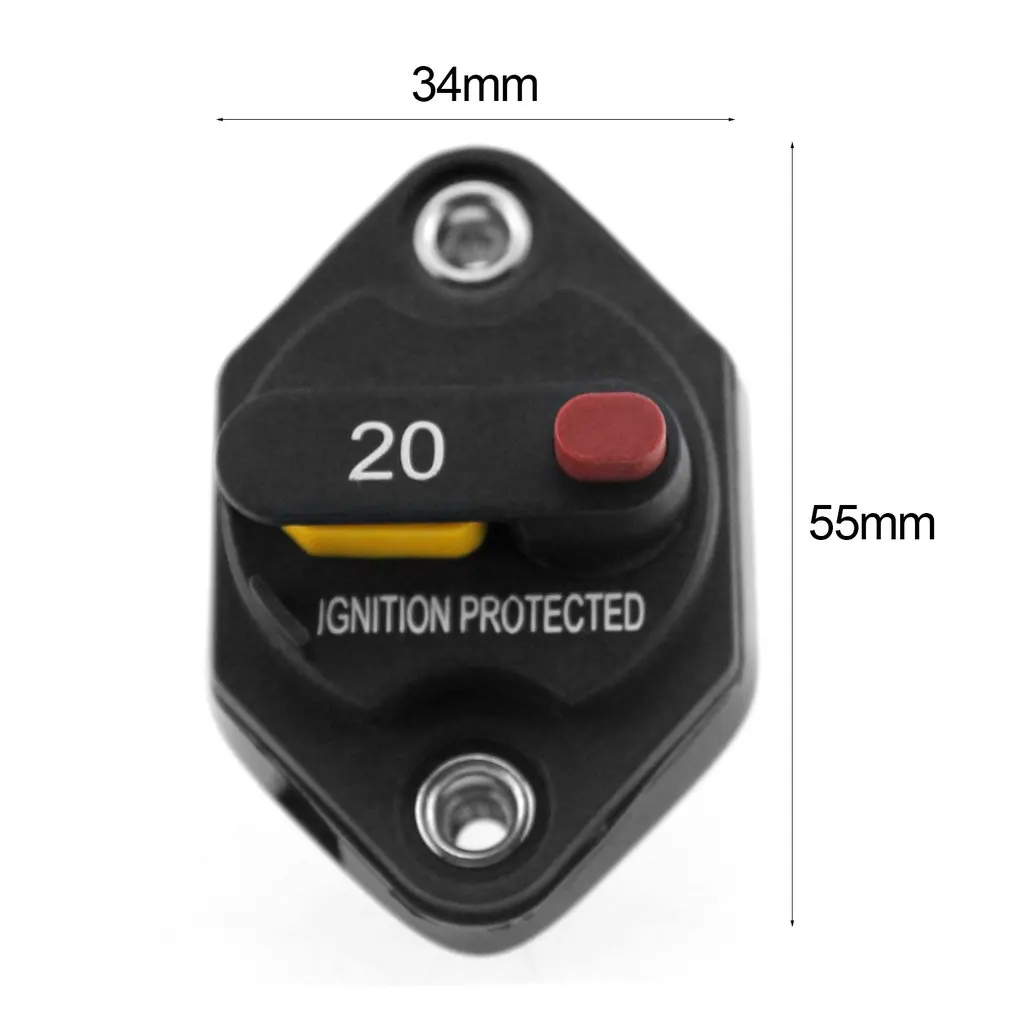 

F1665 Mid-Range Circuit Breaker Waterproof Flush-Mount High Amp Switchable With Manual Reset Thermal Circuit Breaker