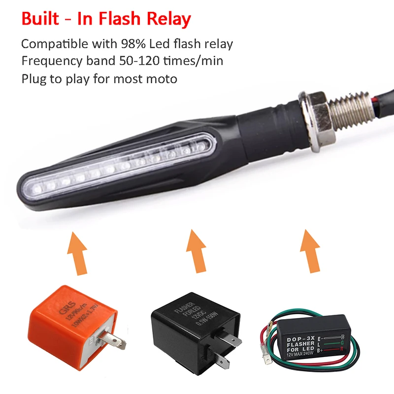 2 шт. светодиодный светильник для мотоцикла с поворотным сигналом желтый