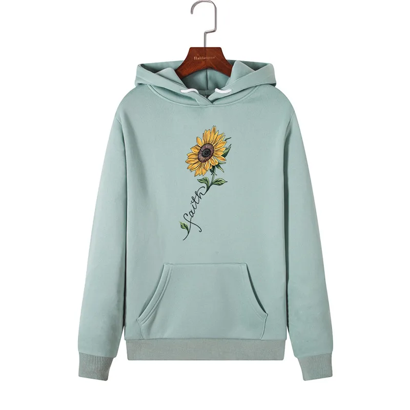 Осень Розовый цвет Толстовки с капюшоном для женщин Новинка принтом в виде