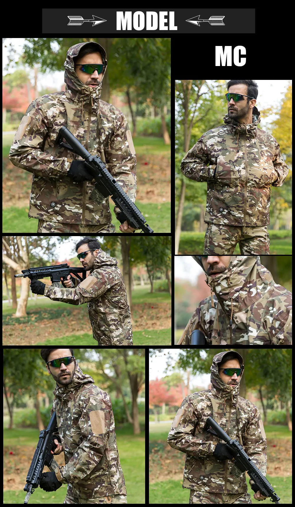 Новая охотничья одежда, мужская куртка, пальто, военная одежда, тактическая верхняя одежда, американская армейская дышащая нейлоновая мультикам, светильник, ветровка