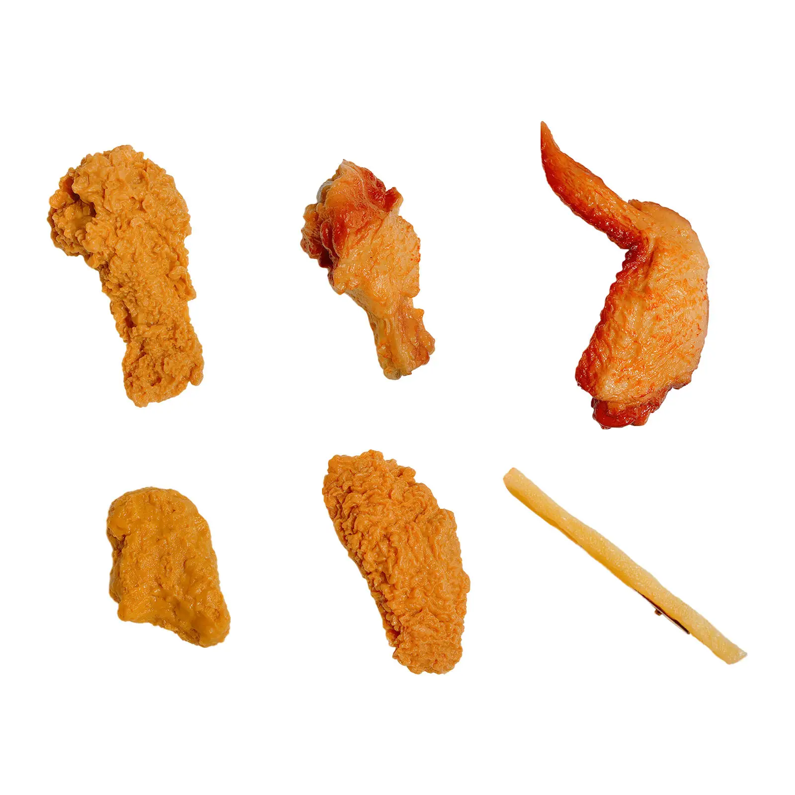 

Заколка для волос с изображением картофеля фри, куриных ног, женский головной убор с имитацией еды для девушек, Забавный боковой зажим, укра...