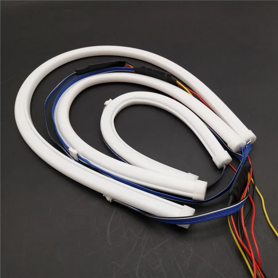 Гибкая Двухцветная светодиодная лента белый + янтарный свет 60 см/45 см/30 см с