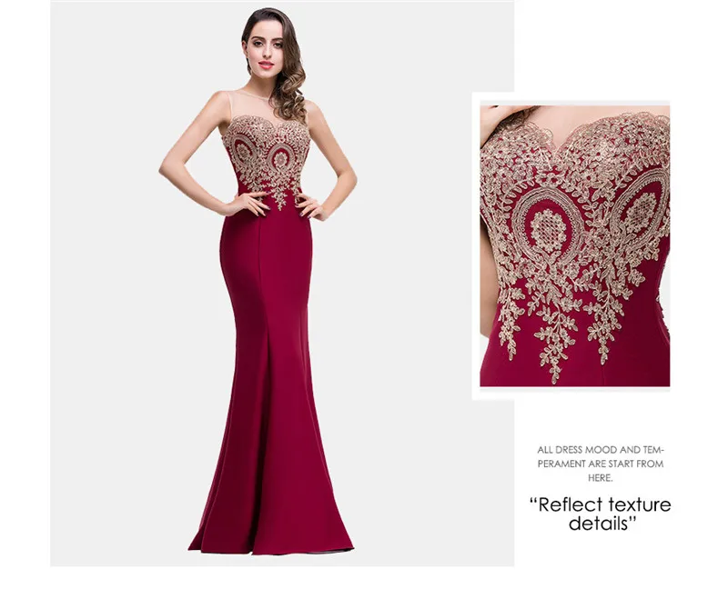 Vestido de Festa элегантное кружевное платье годе вечерние платья с аппликацией Сексуальные вечерние платья с открытой спиной Robe De Soiree