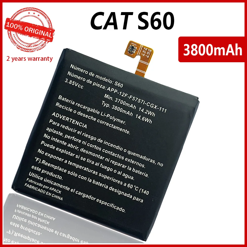 100% Оригинальный 3800 мАч S60 запасной аккумулятор для телефона Caterpillar Cat APP-12F-F57571-CGX-111