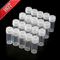 20pcs 5ml plastic test tubes vials sample container powder craft screw cap bottles for office school chemistry supplies