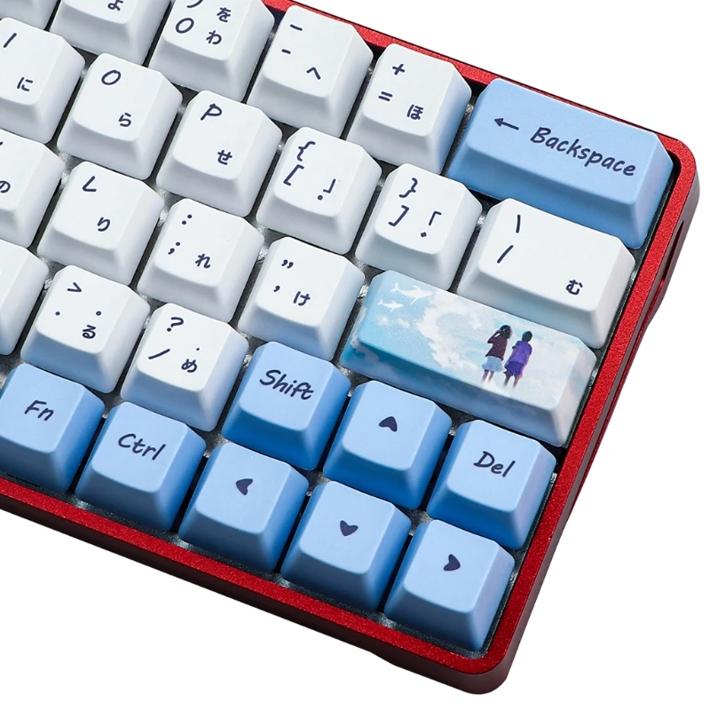 

73 Keys Dye Sublimation Mechanical Keyboard Cute Keycaps PBT OEM Profile Keycap For GH60 GK61 GK64 Keyboard Keycap