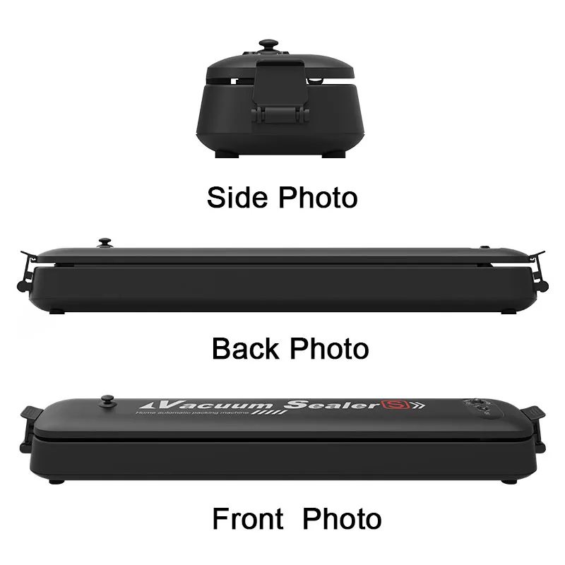 Home Automatic Vacuum Sealer for Food Saver Sous Vide Cooking 100-240V Packaging Air Sealing Packer Machine FDA with 15Pcs Bags | Бытовая