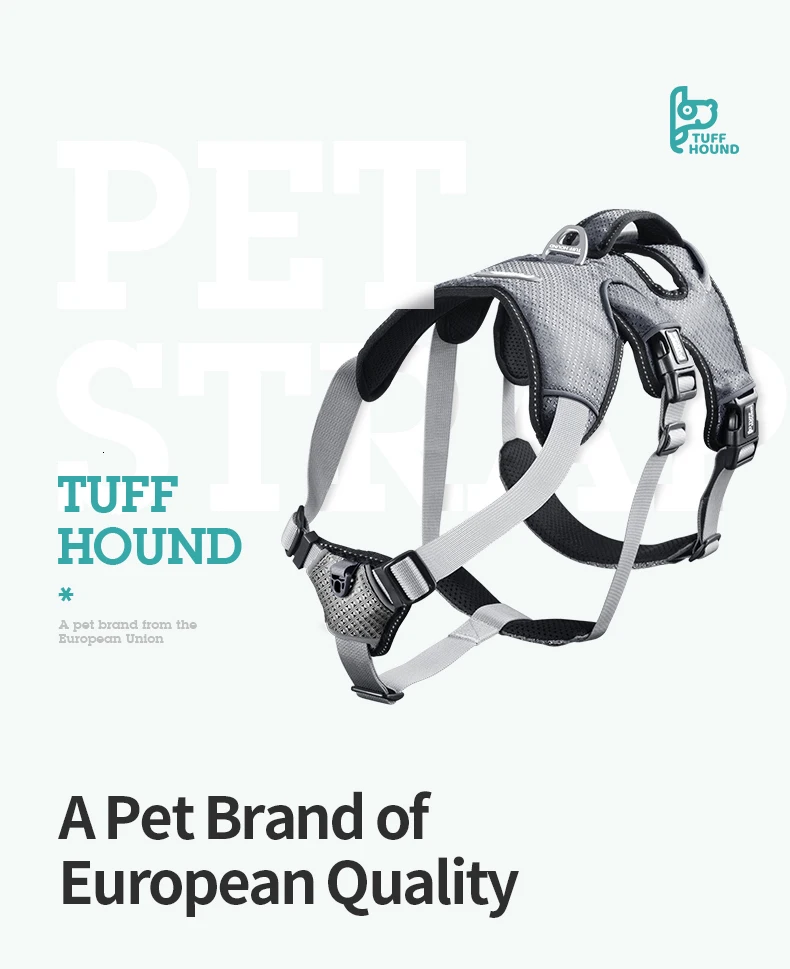 Нейлоновый Поводок для собак TUFF HOUND, не тянет, ошейники и шлейки для больших собак K9, дышащий жилет для собак, магазин домашних животных