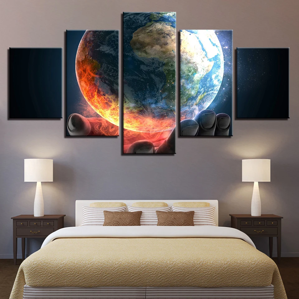 Spaceman земля Юпитер Венера Солнце Луна и Вселенная 5 шт. настенные картины для