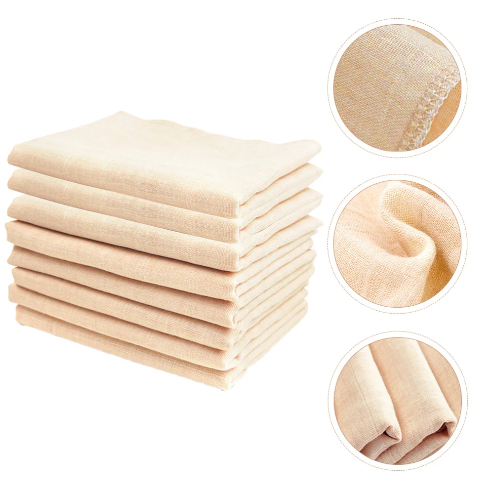 

8Pcs Cotton Drool Bibs Absorbent Double-layer Drool Bibs Face Washcloth Towel