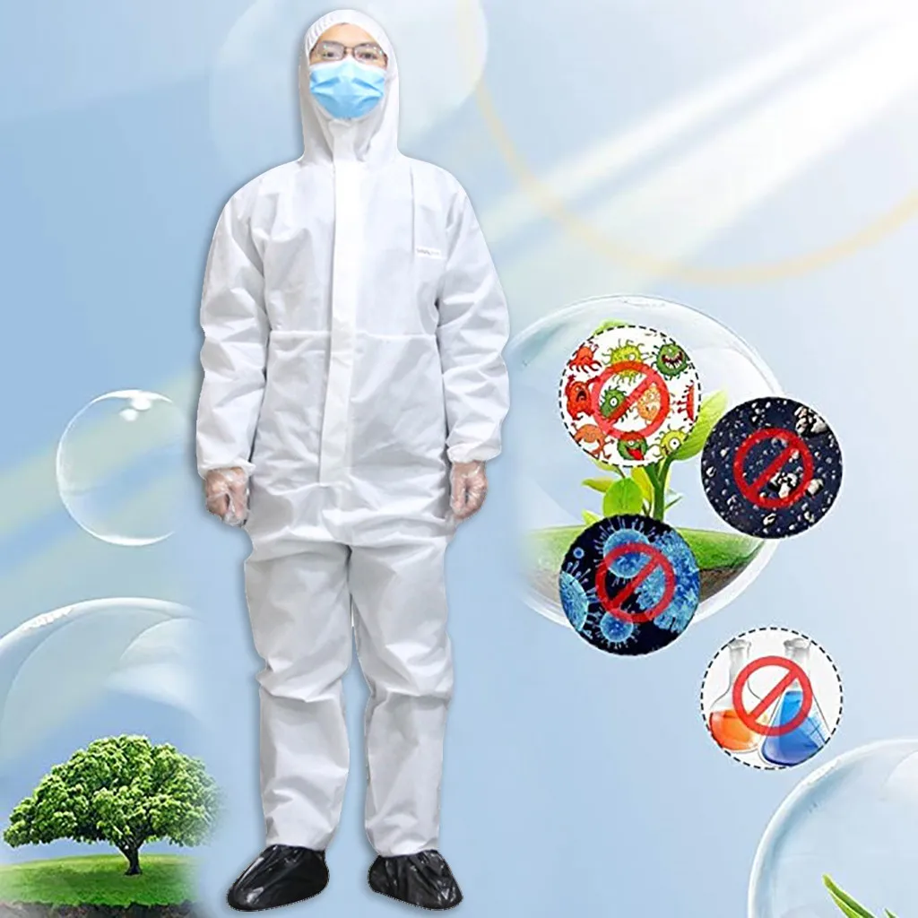 Женский мужской комбинезон Hazmat костюм Защитная одноразовая одежда фабричная